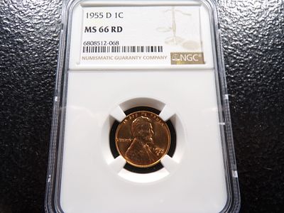 1955-D NGC MS66RD LINCOLN WHEAT CENT. CLICK THE LINK FROM YOUR INVOICE TO PAY... INVOICES ARE 