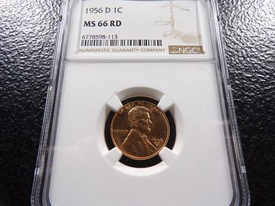 1956-D NGC MS66RD LINCOLN WHEAT CENT. CLICK THE LINK FROM YOUR INVOICE TO PAY... INVOICES ARE 