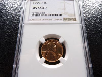 1955-D NGC MS66RD LINCOLN WHEAT CENT. CLICK THE LINK FROM YOUR INVOICE TO PAY... INVOICES ARE 