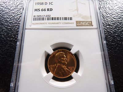 1958-D NGC MS66RD LINCOLN WHEAT CENT. CLICK THE LINK FROM YOUR INVOICE TO PAY... INVOICES ARE 