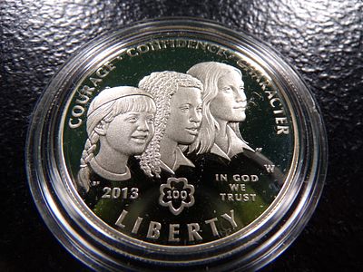 2013-W GIRL SCOUTS COMMEM. SILVER PROOF DOLLAR. CLICK THE LINK FROM YOUR INVOICE TO PAY... 