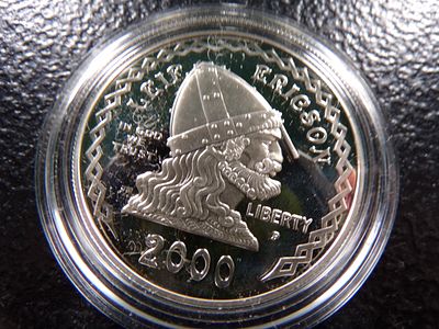2000-P LEIF ERICSON COMMEM. SILVER PROOF DOLLAR. CLICK THE LINK FROM YOUR INVOICE TO PAY... 