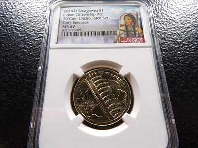2024-D NGC MS67 INDIAN CITIZENSHIP ACT SACAGAWEA DOLLAR. CLICK THE LINK FROM YOUR INVOICE TO 