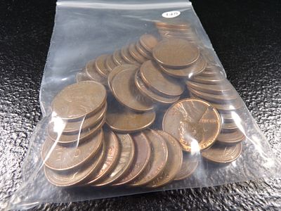 BAG OF 50 LINCOLN WHEAT CENTS MIX OF DATES. CLICK THE LINK FROM YOUR INVOICE TO PAY... INVOICES 