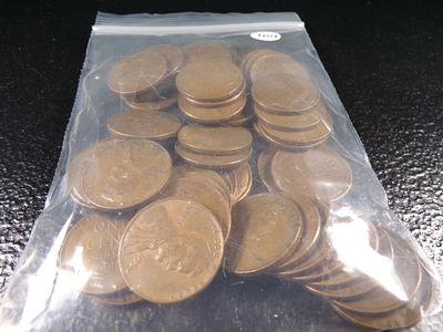 BAG OF 50 LINCOLN WHEAT CENTS MIX OF DATES. CLICK THE LINK FROM YOUR INVOICE TO PAY... INVOICES 