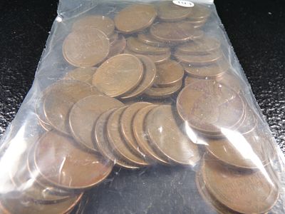 BAG OF 50 LINCOLN WHEAT CENTS MIX OF DATES. CLICK THE LINK FROM YOUR INVOICE TO PAY... INVOICES 