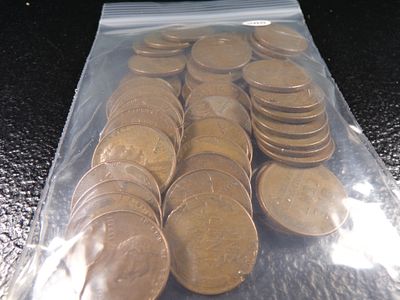 BAG OF 50 LINCOLN WHEAT CENTS MIX OF DATES. CLICK THE LINK FROM YOUR INVOICE TO PAY... INVOICES 