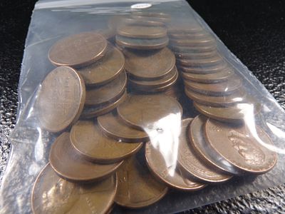BAG OF 50 LINCOLN WHEAT CENTS MIX OF DATES. CLICK THE LINK FROM YOUR INVOICE TO PAY... INVOICES 