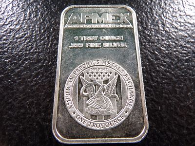 APMEX 1 OUNCE .999 FINE SILVER BAR *****1 OZ. SILVER. CLICK THE LINK FROM YOUR INVOICE TO PAY... 