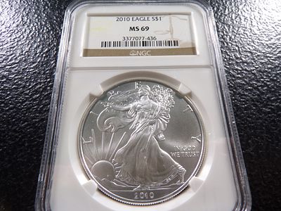 2010 NGC MS69 AMERICAN SILVER EAGLE DOLLAR. CLICK THE LINK FROM YOUR INVOICE TO PAY... INVOICES 