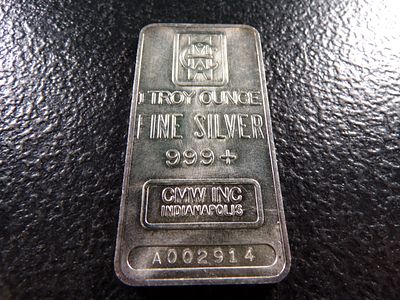 CMW INC 1 OUNCE 999+ FINE SILVER BAR *****1 OZ. SILVER. CLICK THE LINK FROM YOUR INVOICE TO 