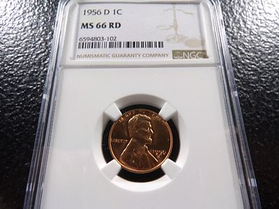 1956-D NGC MS66RD LINCOLN WHEAT CENT. CLICK THE LINK FROM YOUR INVOICE TO PAY... INVOICES ARE 
