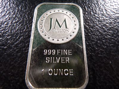 JM BULLION 1 OUNCE .999 FINE SILVER BAR *****1 OZ. SILVER. CLICK THE LINK FROM YOUR INVOICE TO 