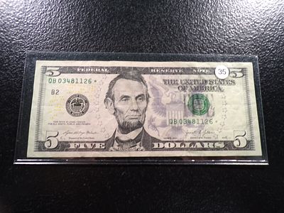 2021 GREEN SEAL $5 FEDERAL RESERVE STAR NOTE *****STAR NOTE. CLICK THE LINK FROM YOUR INVOICE TO 