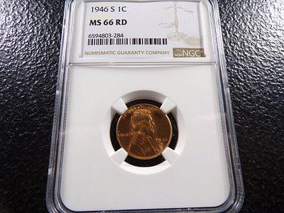 1946-S NGC MS66RD LINCOLN WHEAT CENT. CLICK THE LINK FROM YOUR INVOICE TO PAY... INVOICES ARE 