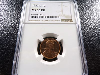 1937-D NGC MS66RD LINCOLN WHEAT CENT. CLICK THE LINK FROM YOUR INVOICE TO PAY... INVOICES ARE 