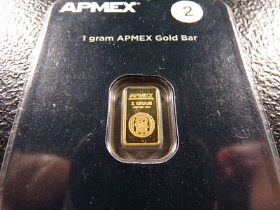 APMEX 1 GRAM .9999 FINE GOLD BAR. CLICK THE LINK FROM YOUR INVOICE TO PAY... INVOICES ARE 