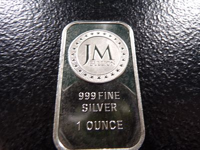 JM BULLION 1 OUNCE .999 FINE SILVER BAR. CLICK THE LINK FROM YOUR INVOICE TO PAY... INVOICES ARE 
