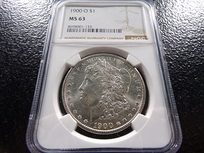 1900-O NGC MS63 MORGAN SILVER DOLLAR. CLICK THE LINK FROM YOUR INVOICE TO PAY... INVOICES ARE 