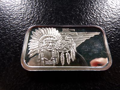 INDIAN CHIEF 1 OUNCE .999 FINE SILVER BAR. CLICK THE LINK FROM YOUR INVOICE TO PAY... INVOICES 