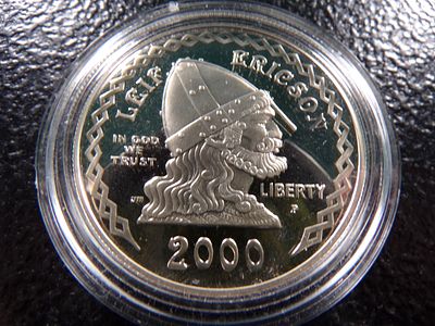 2000-P LEIF ERICSON COMMEM. SILVER PROOF DOLLAR. CLICK THE LINK FROM YOUR INVOICE TO PAY... 