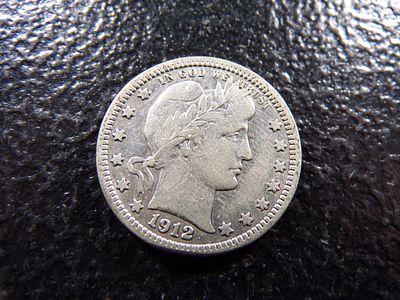 1912 BARBER SILVER QUARTER. CLICK THE LINK FROM YOUR INVOICE TO PAY... INVOICES ARE EMAILED 