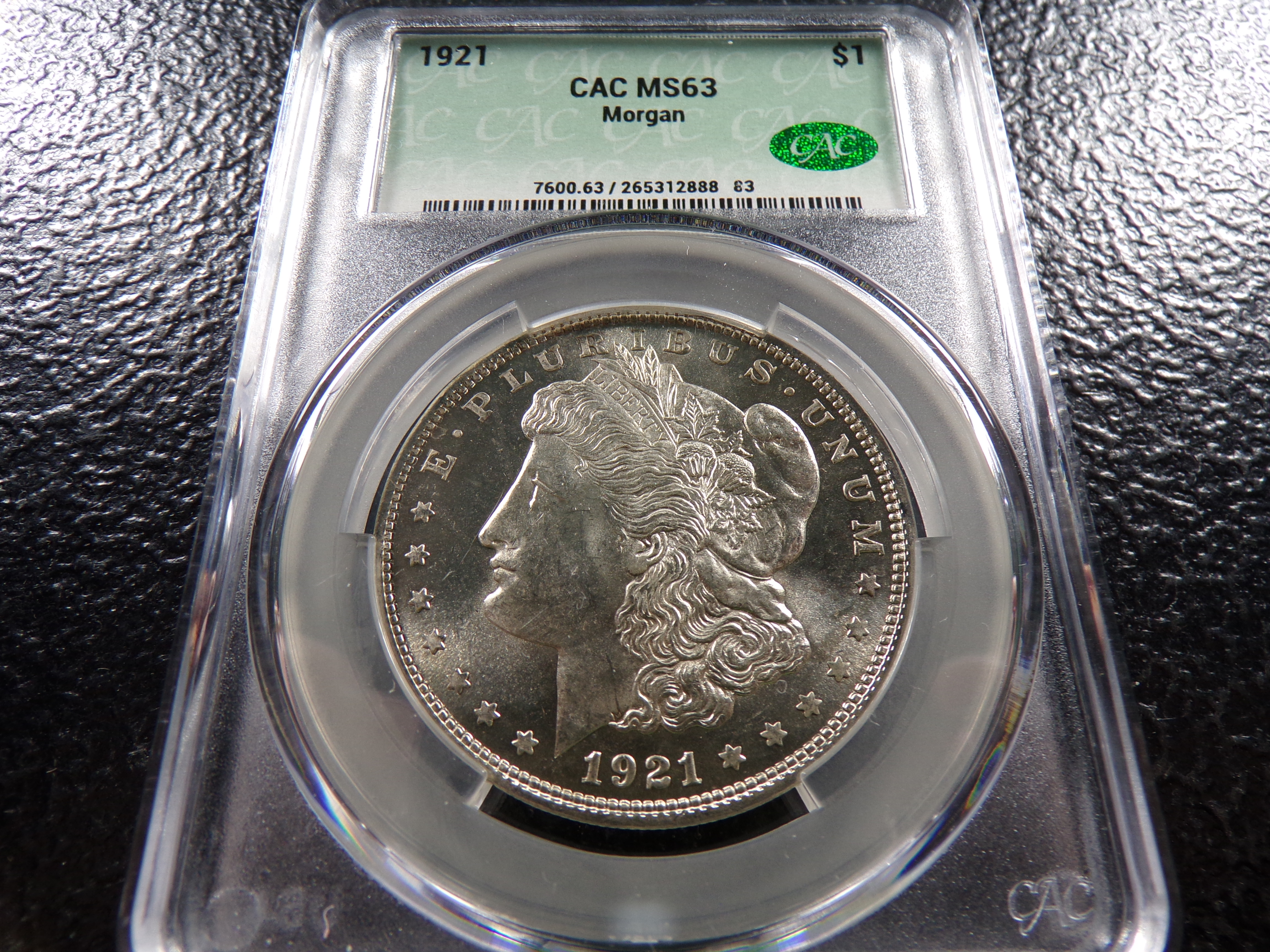 1921 CAC MS63 MORGAN SILVER DOLLAR