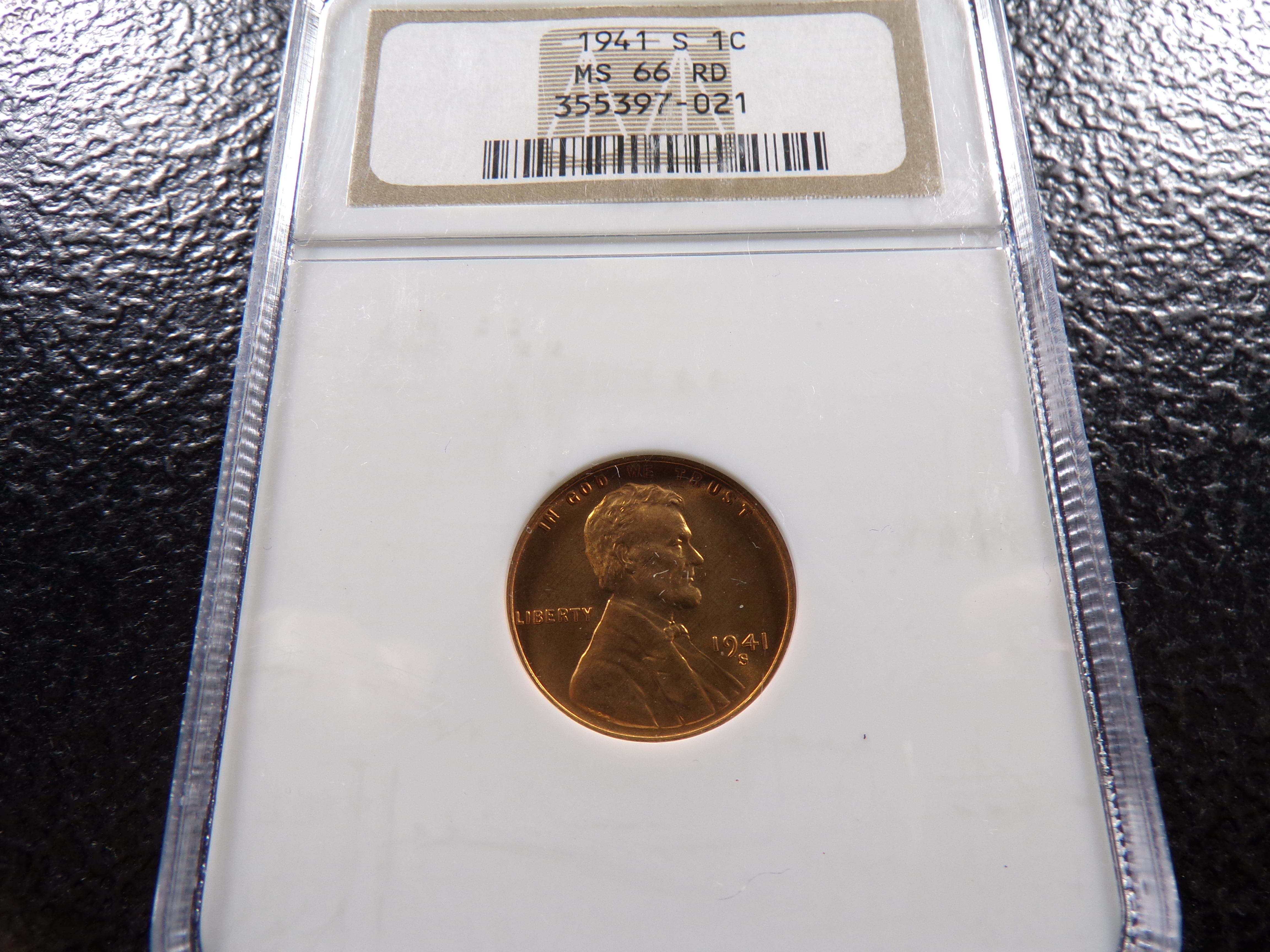 1941-S NGC MS66RD LINCOLN WHEAT CENT