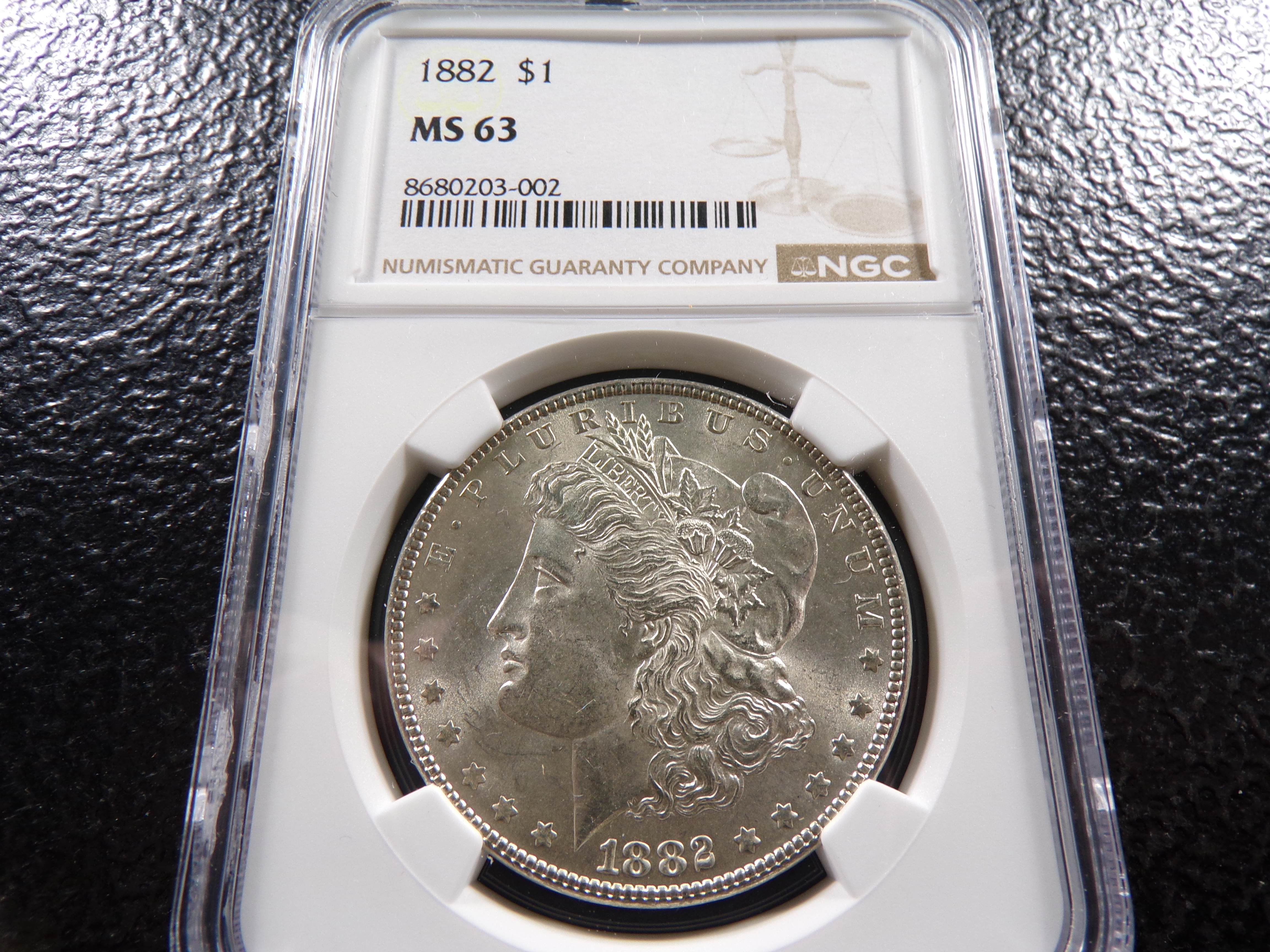 1882 NGC MS63 MORGAN SILVER DOLLAR