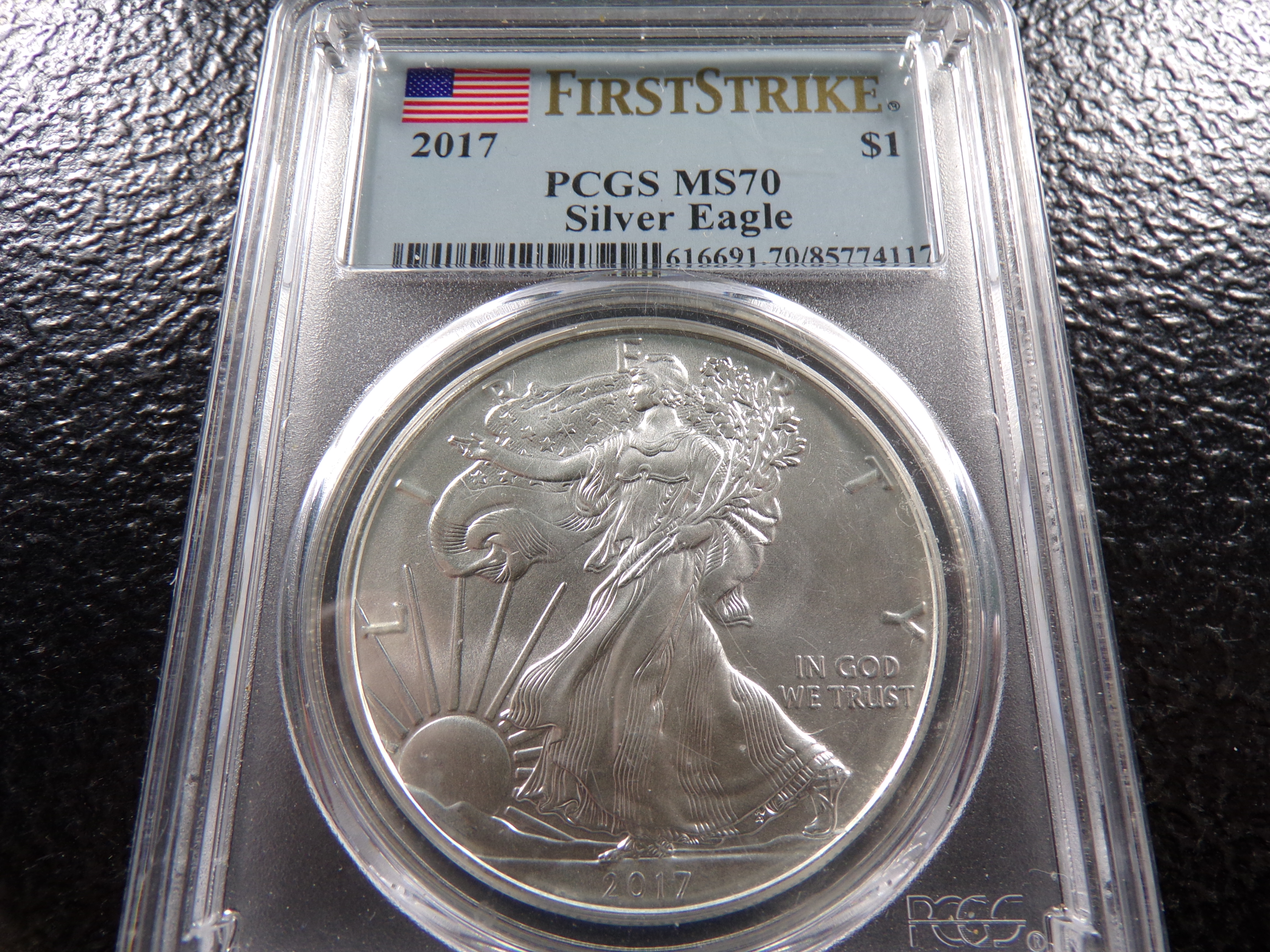 2017 PCGS MS70 FIRST STRIKE AMERICAN SILVER EAGLE DOLLAR