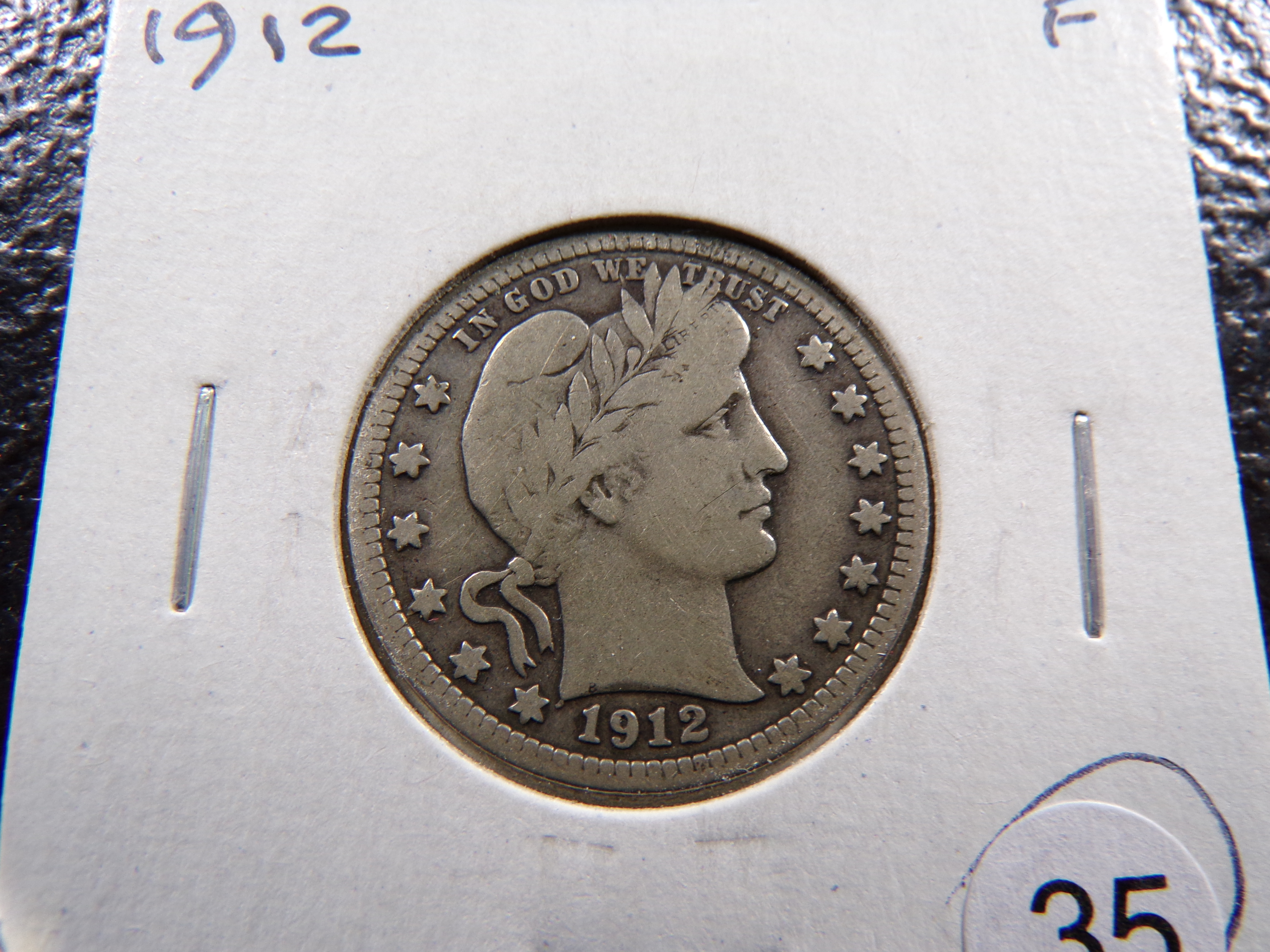 1912 BARBER SILVER QUARTER
