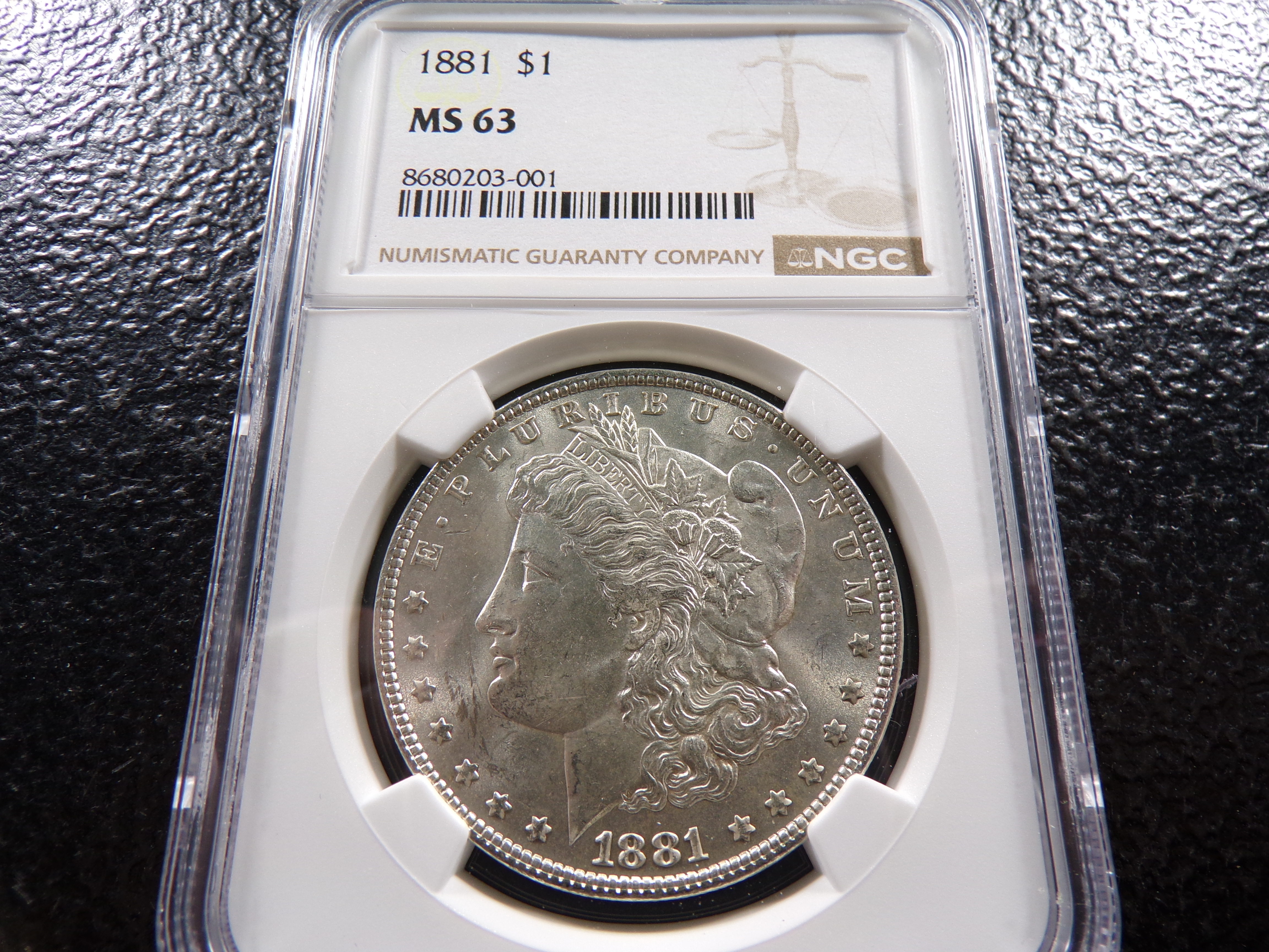 1881 NGC MS63 MORGAN SILVER DOLLAR