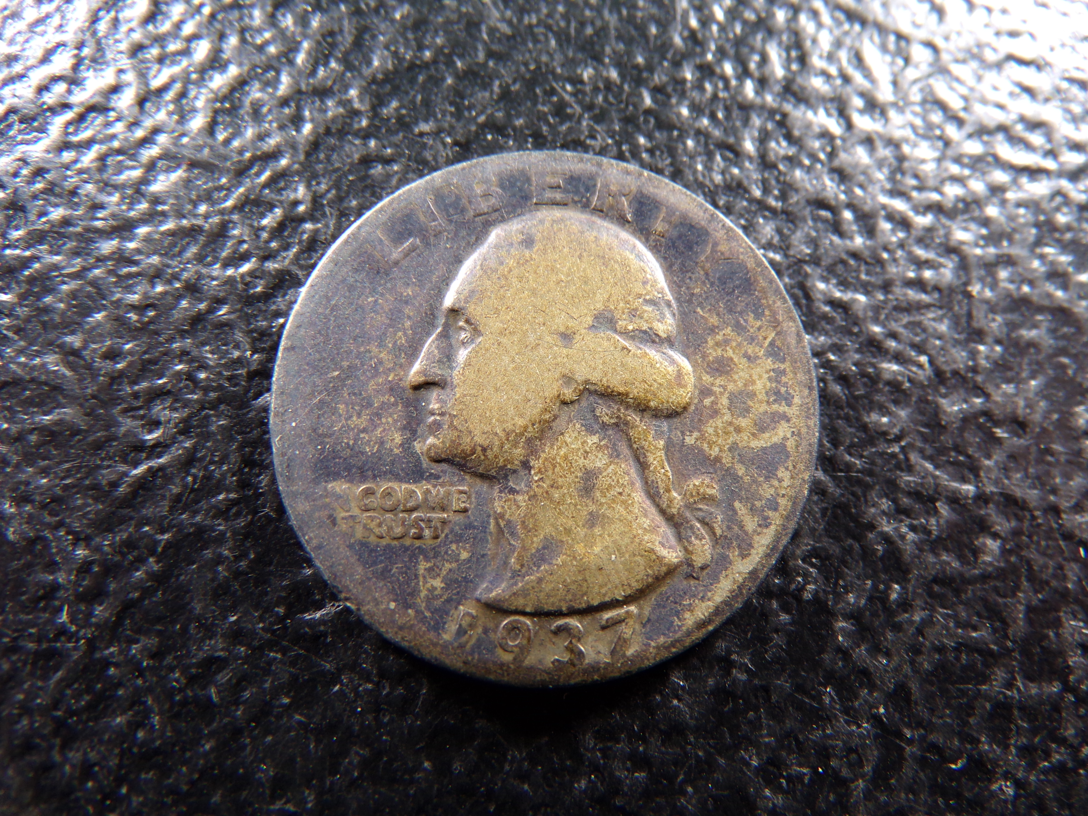 1937-D WASHINGTON SILVER QUARTER ***MINTED 7.2 MILLION