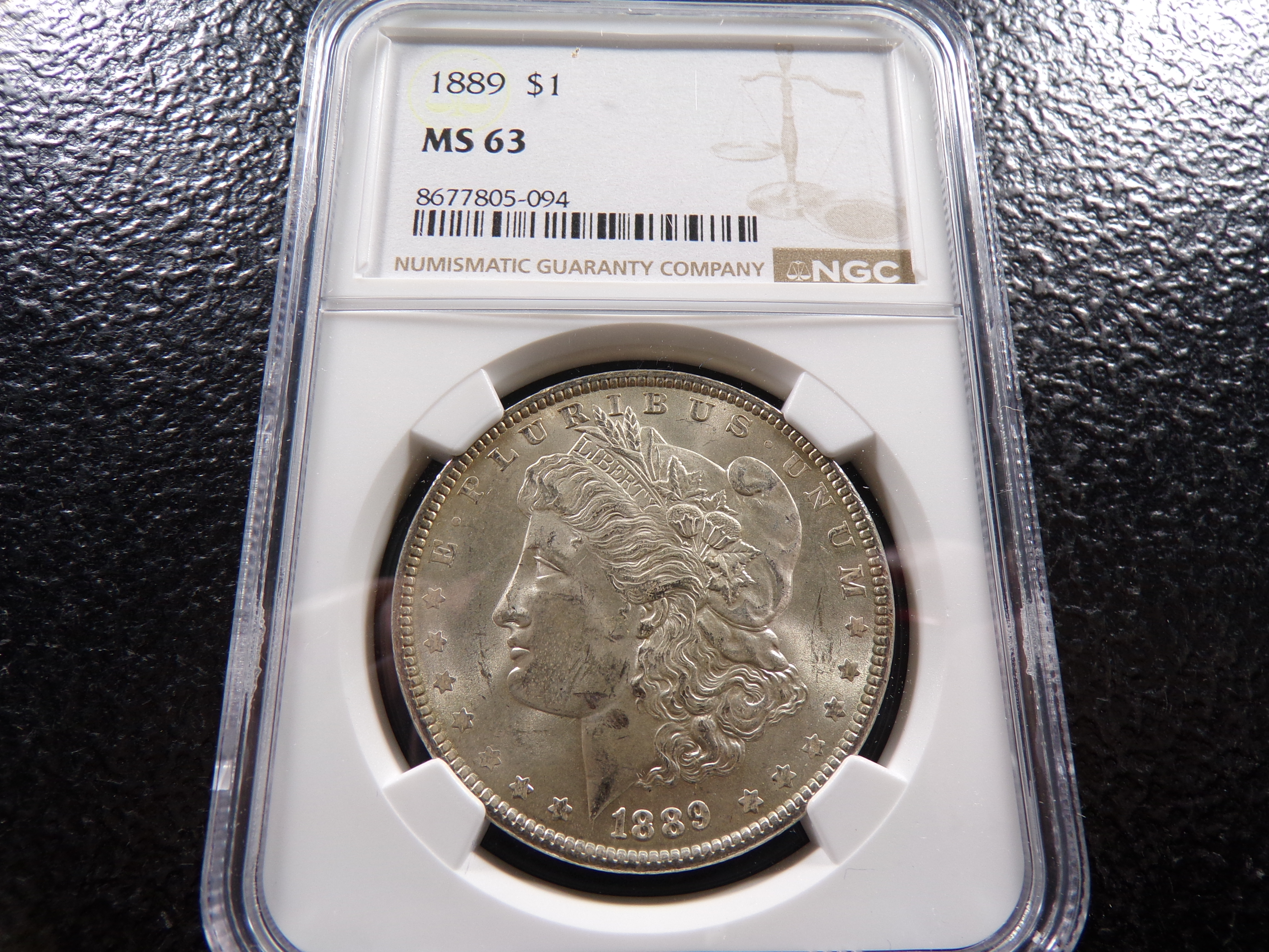 1889 NGC MS63 MORGAN SILVER DOLLAR