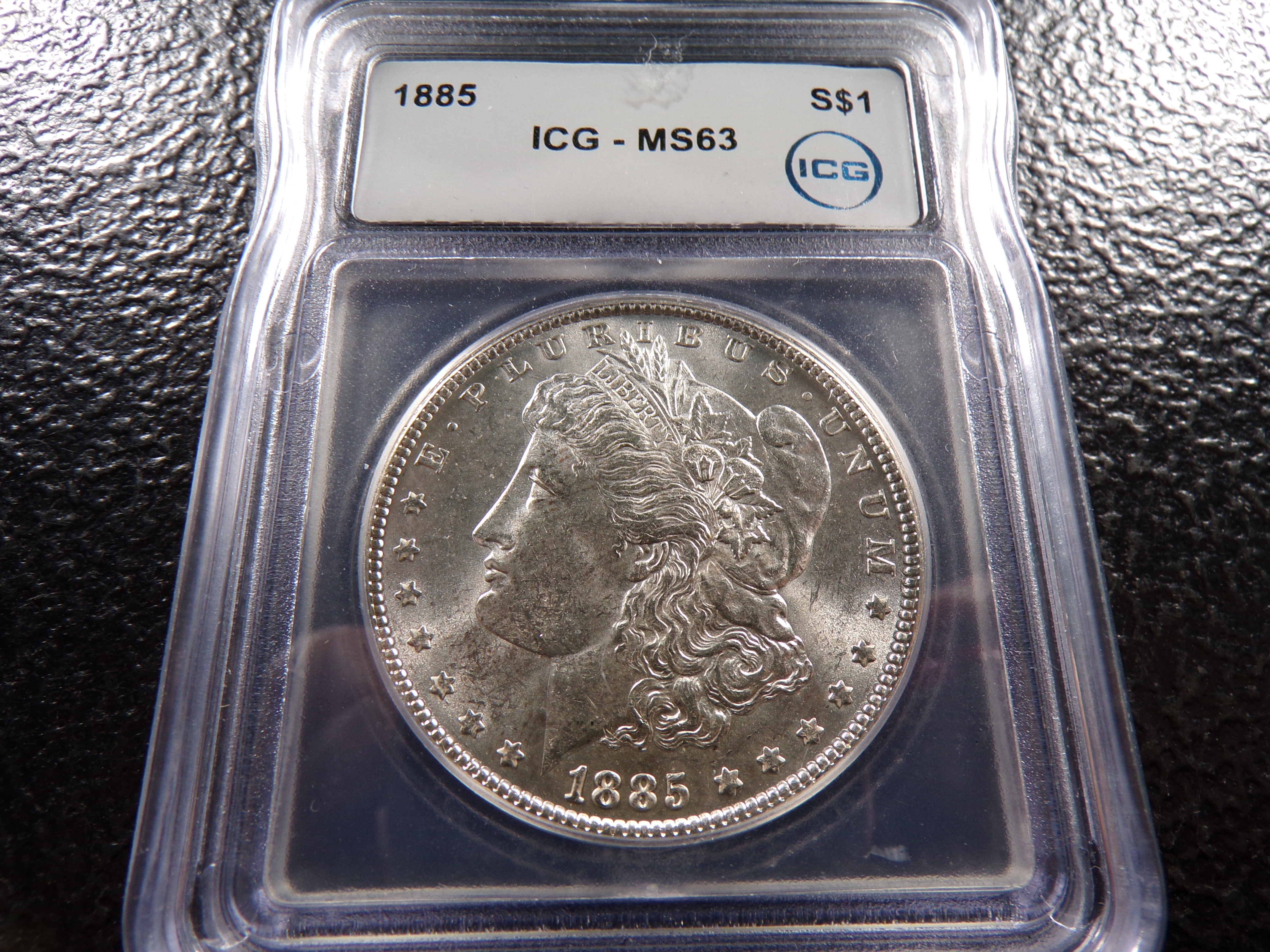 1885 ICG MS63 MORGAN SILVER DOLLAR