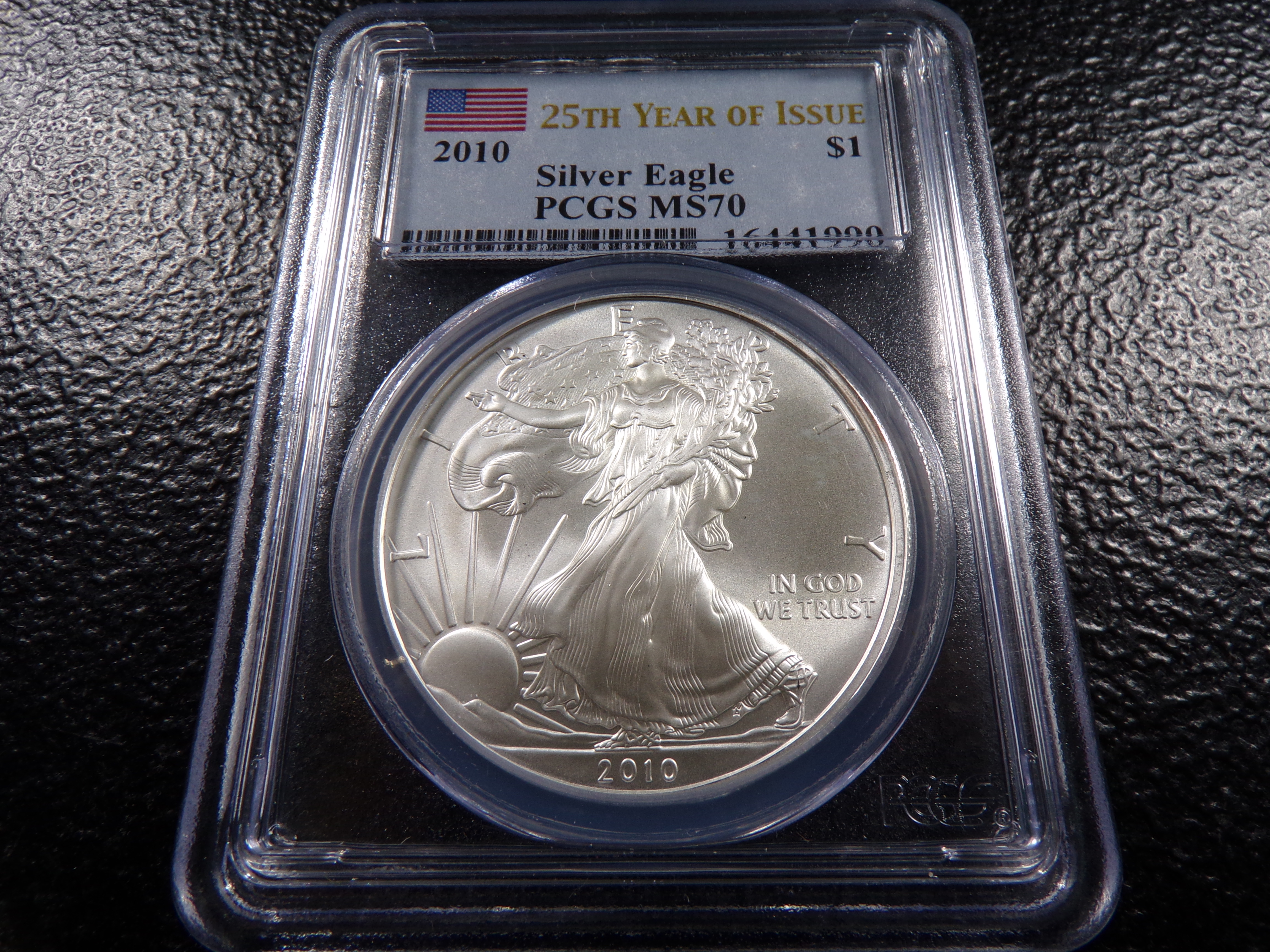 2010 PCGS MS70 25TH YEAR OF ISSUE AMERICAN SILVER EAGLE DOLLAR