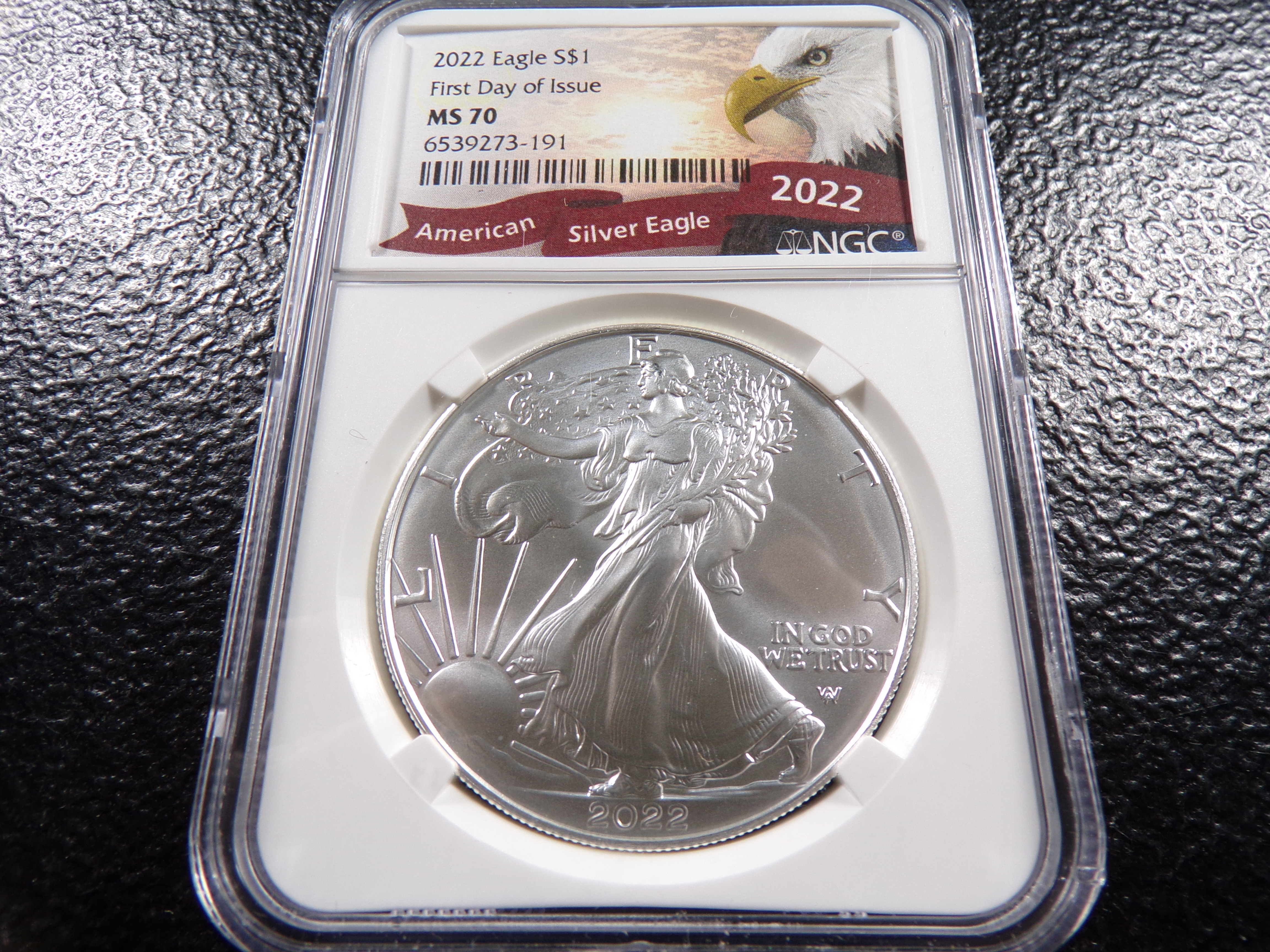 2022 NGC MS70 FIRST DAY ISSUE AMERICAN SILVER EAGLE DOLLAR