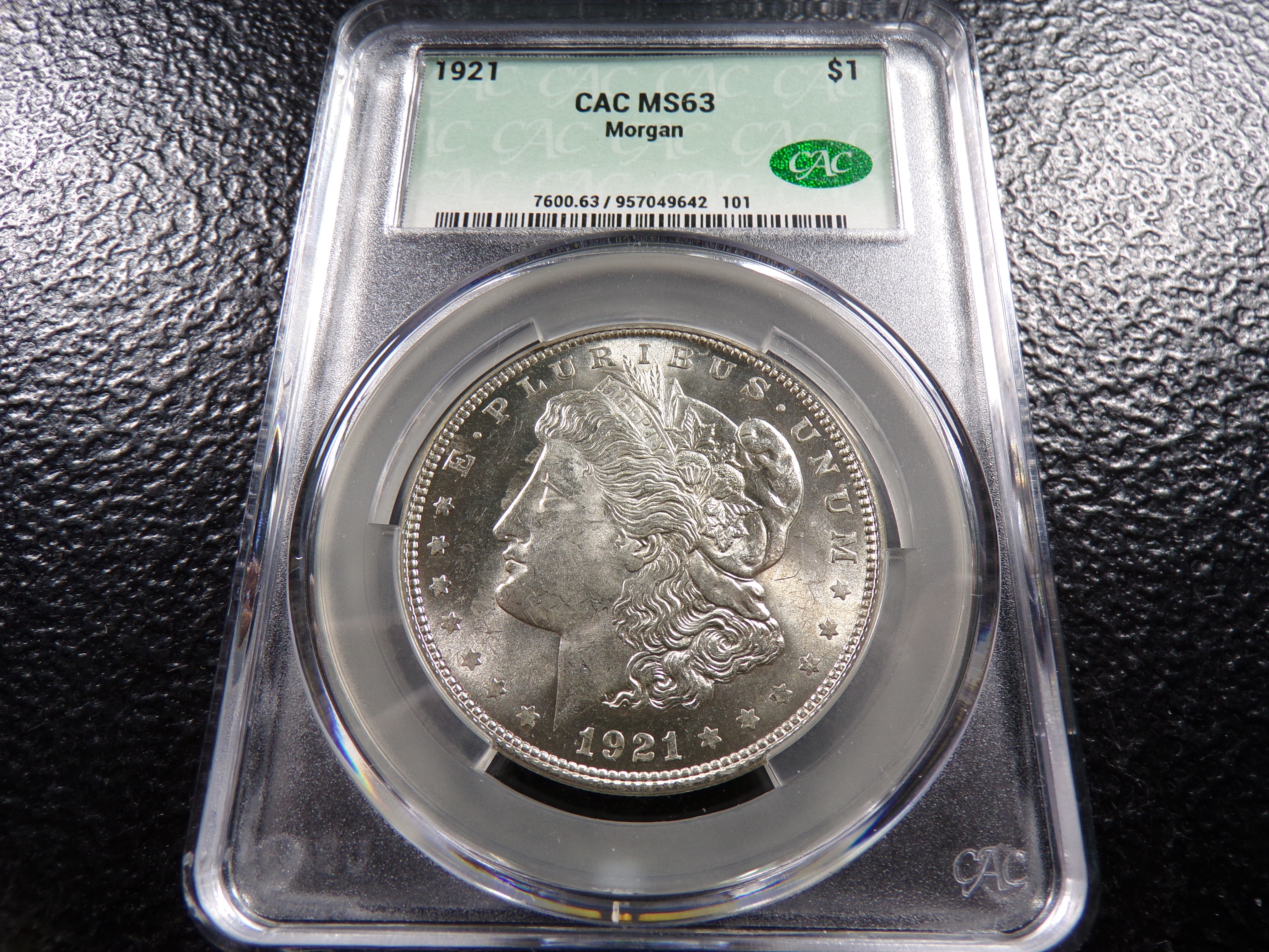 1921 CAC MS63 MORGAN SILVER DOLLAR