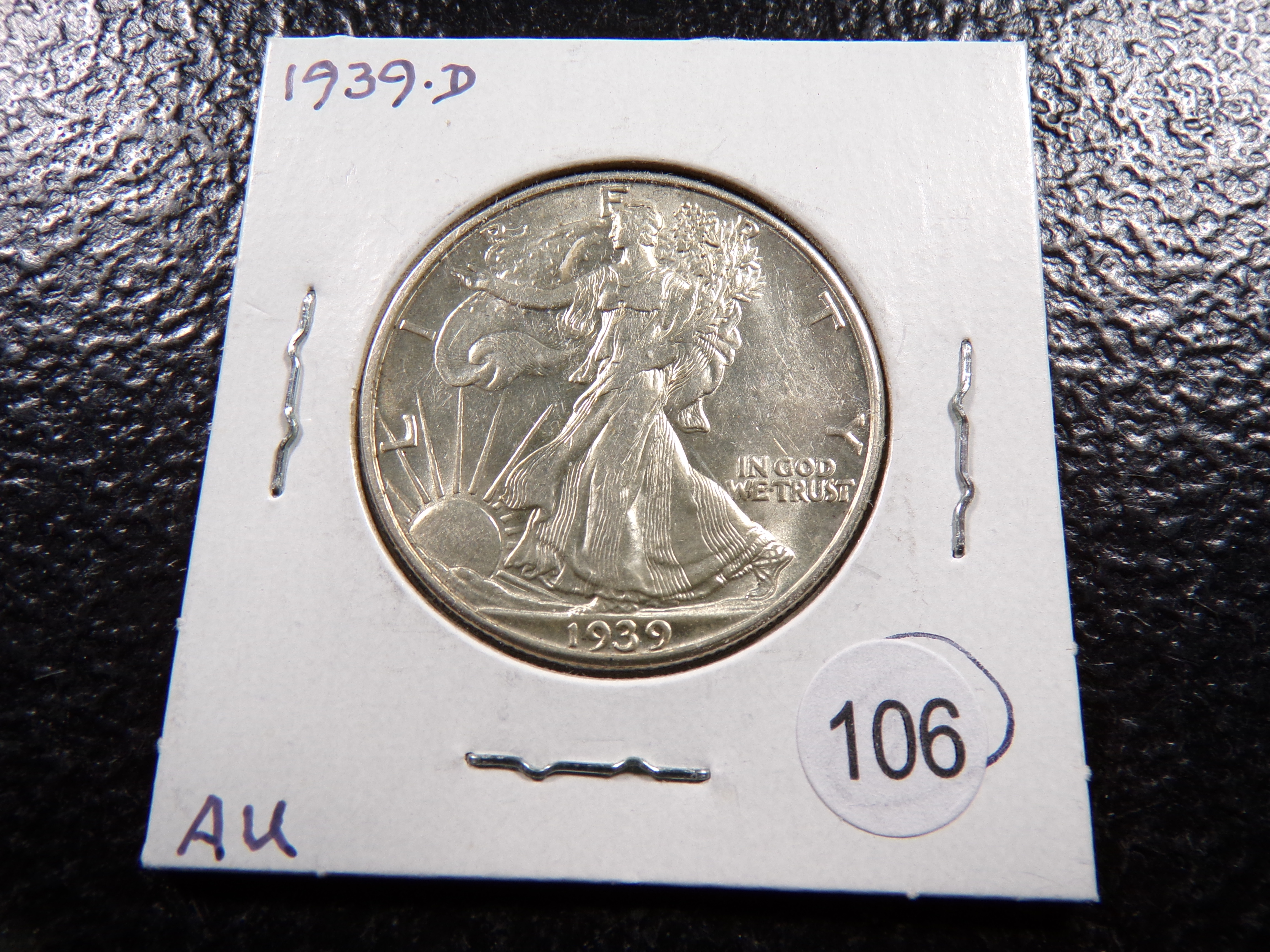 1939-D WALKING LIBERTY SILVER HALF DOLLAR