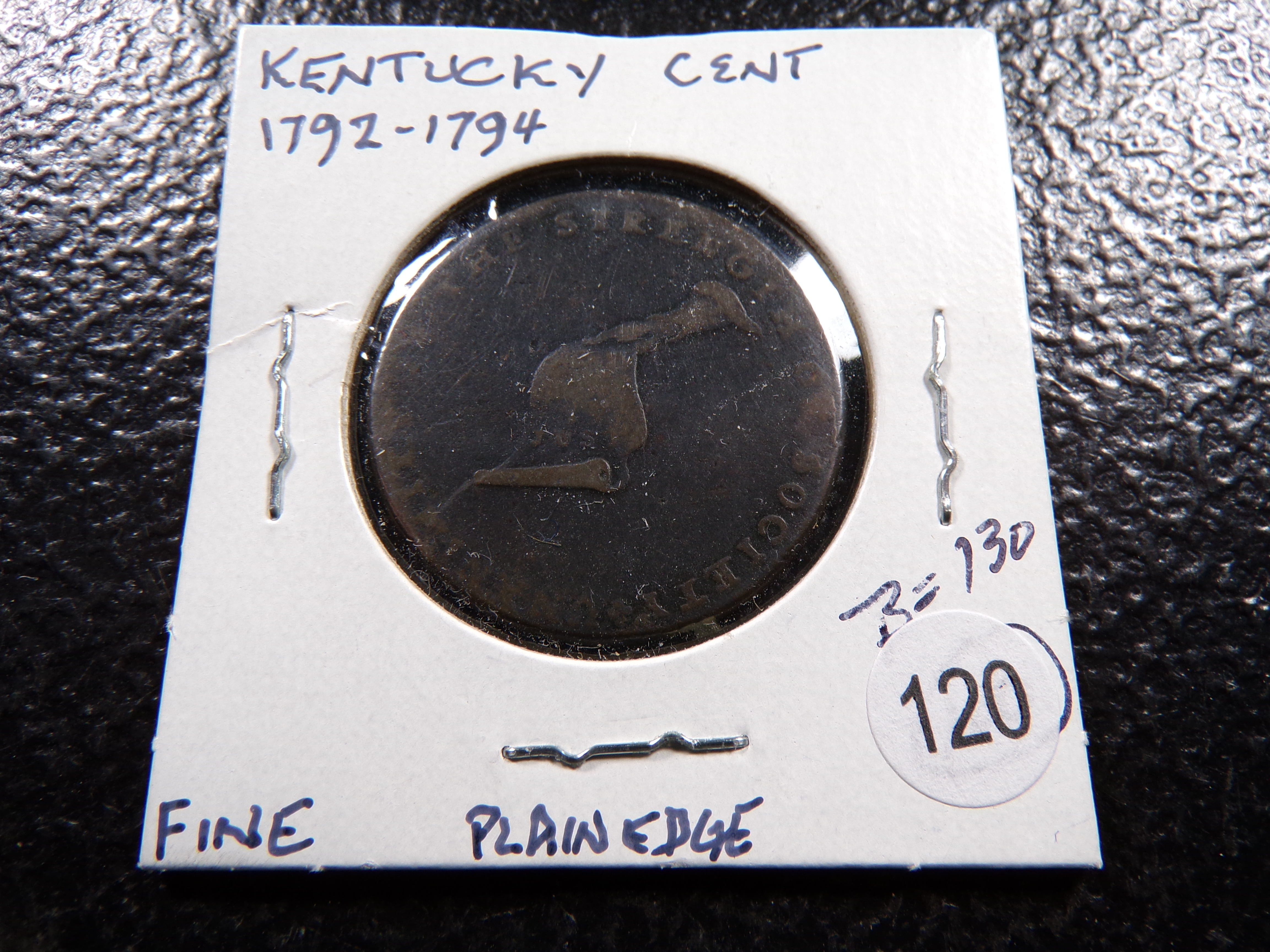 1792-1794 RARE COLONIAL COIN KENTUCKY CENT