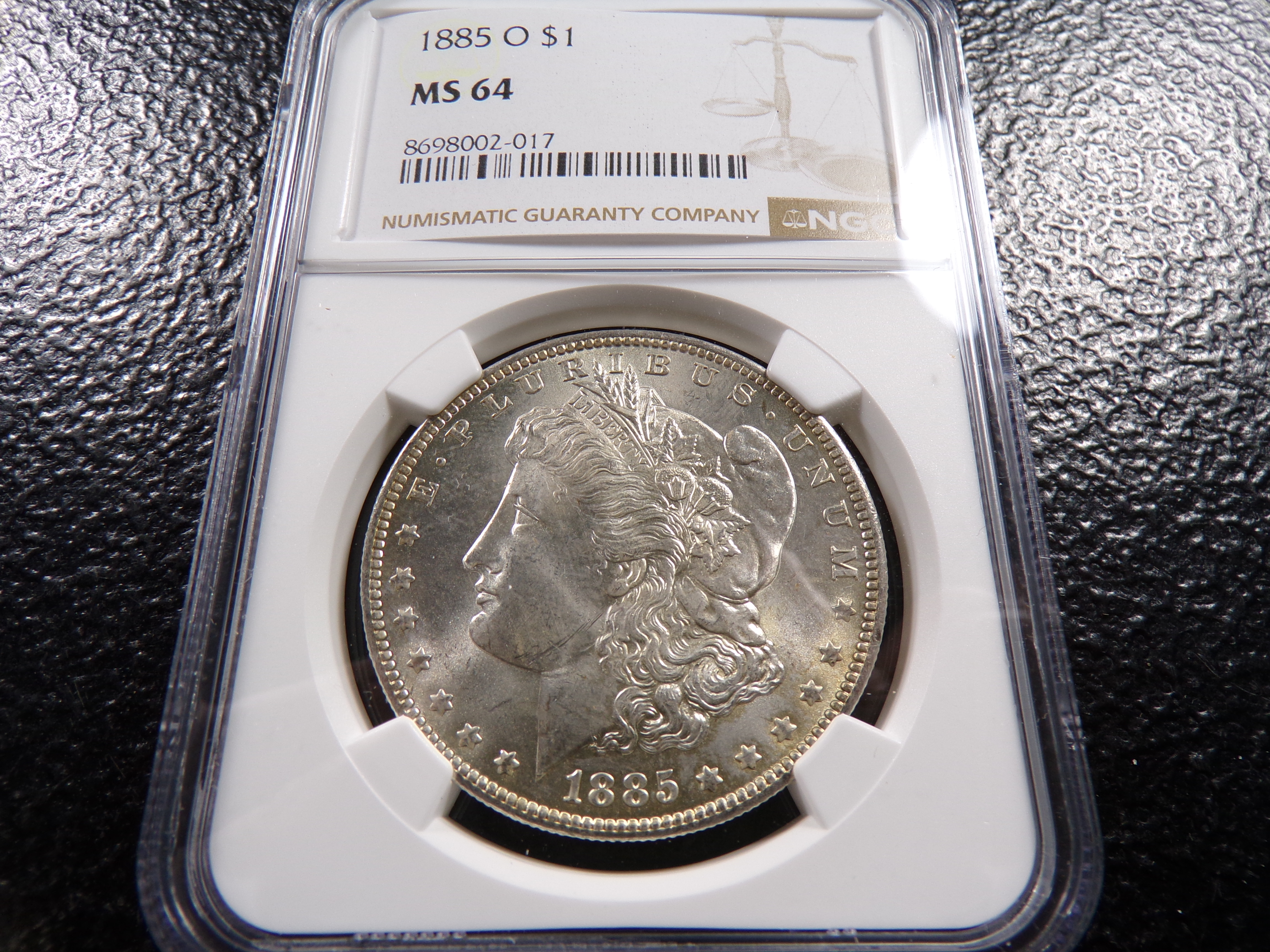 1885-O NGC MS64 HIGH GRADE MORGAN SILVER DOLLAR