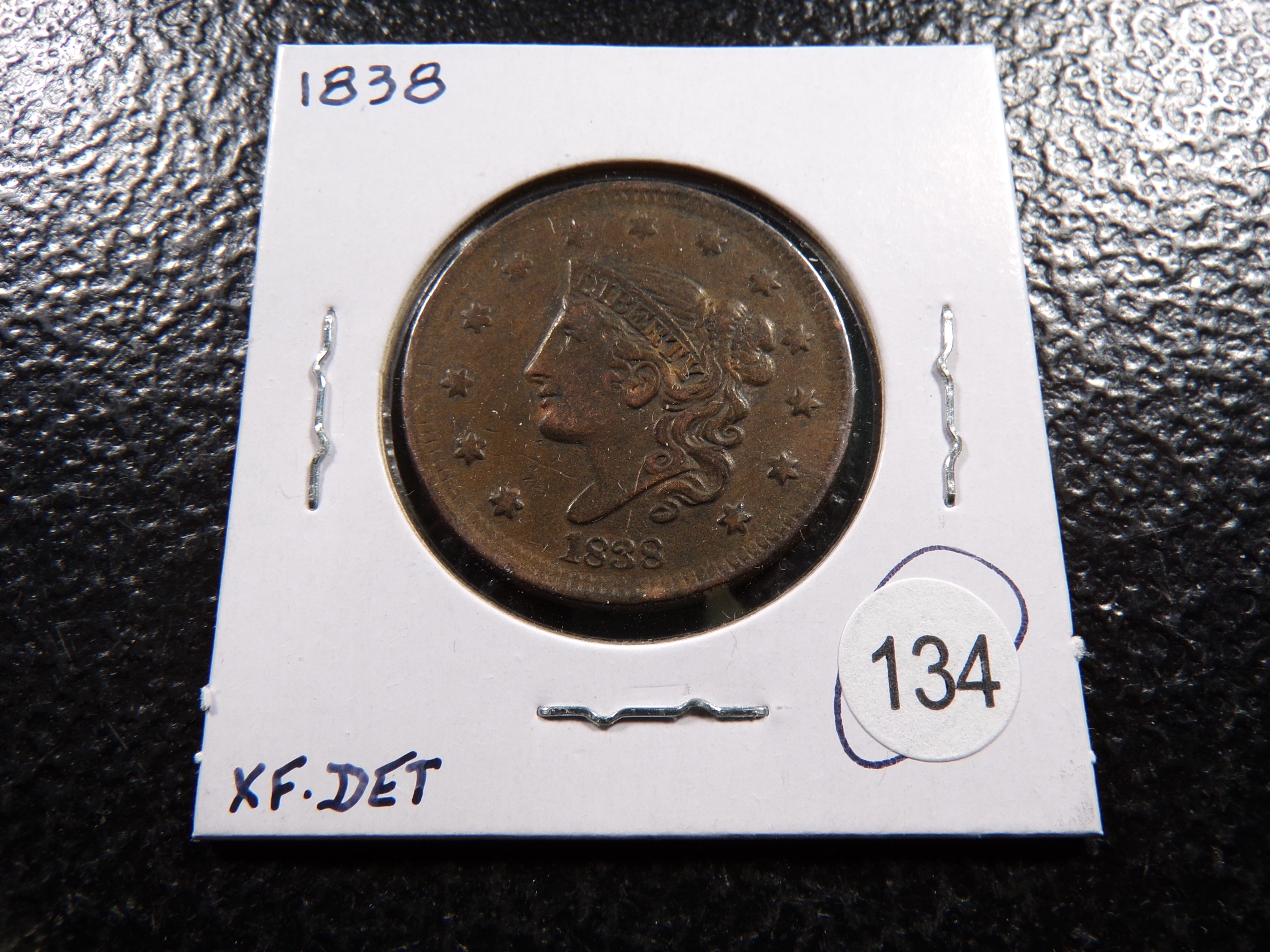 1838 BRAIDED HAIR LARGE CENT