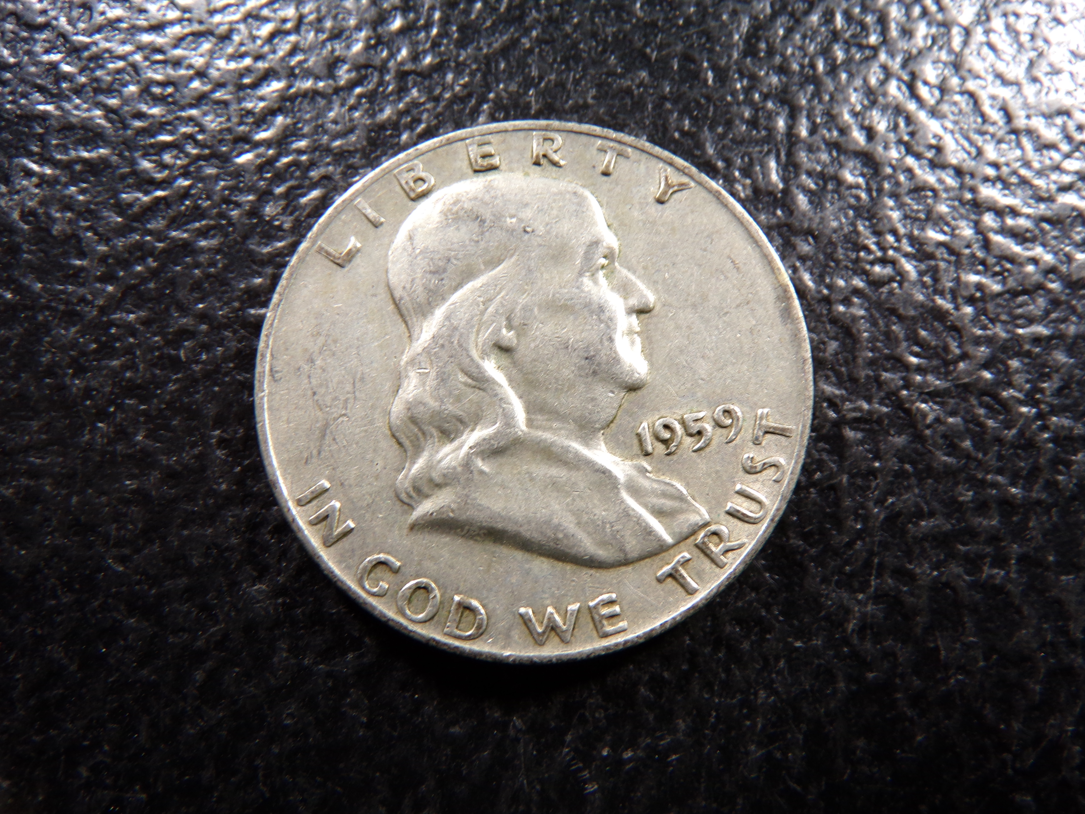 1959-D FRANKLIN SILVER HALF DOLLAR ***MINTED 13 MILLION +