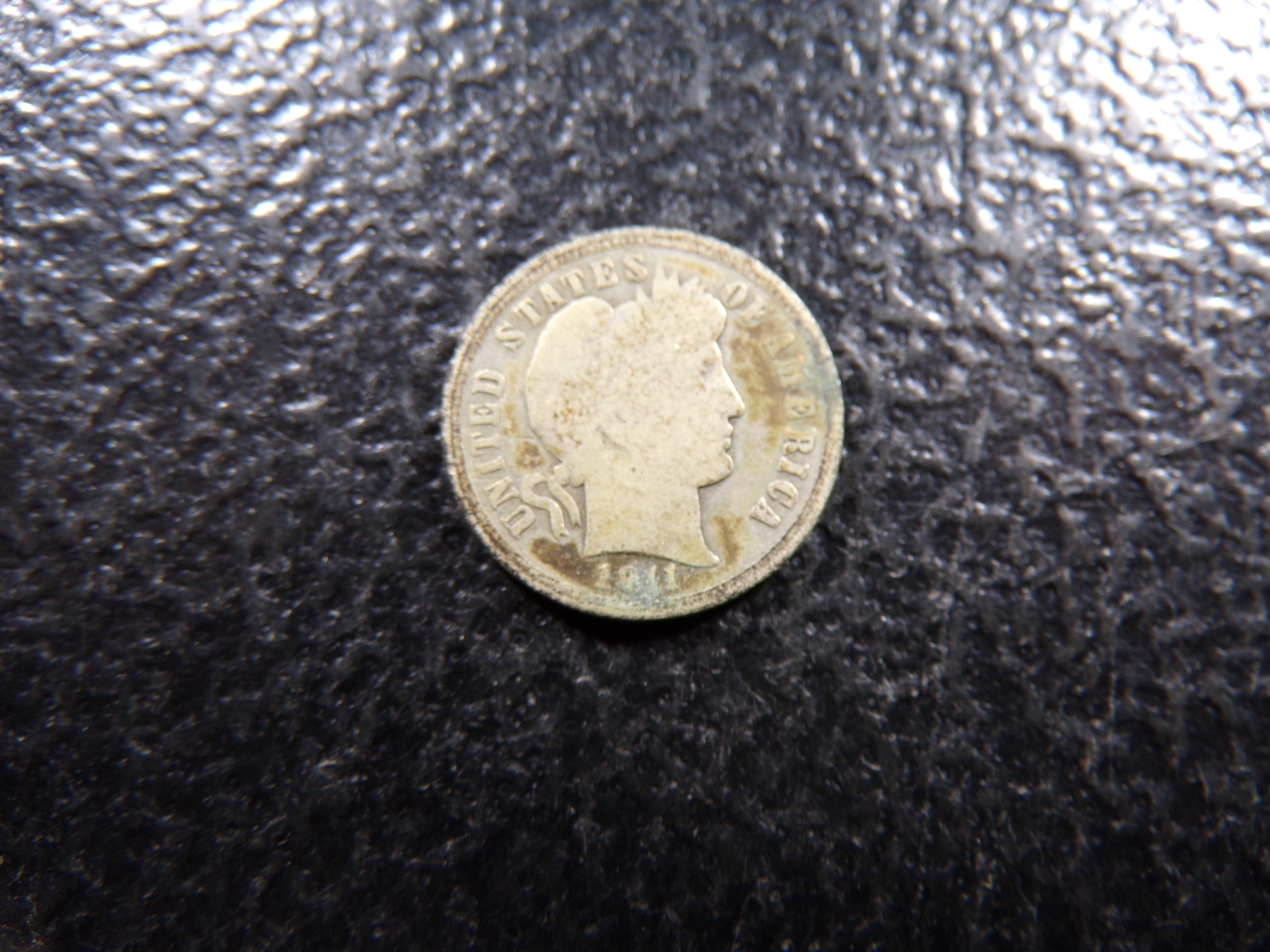 1911 BARBER SILVER DIME ***MINTED 19 MILLION