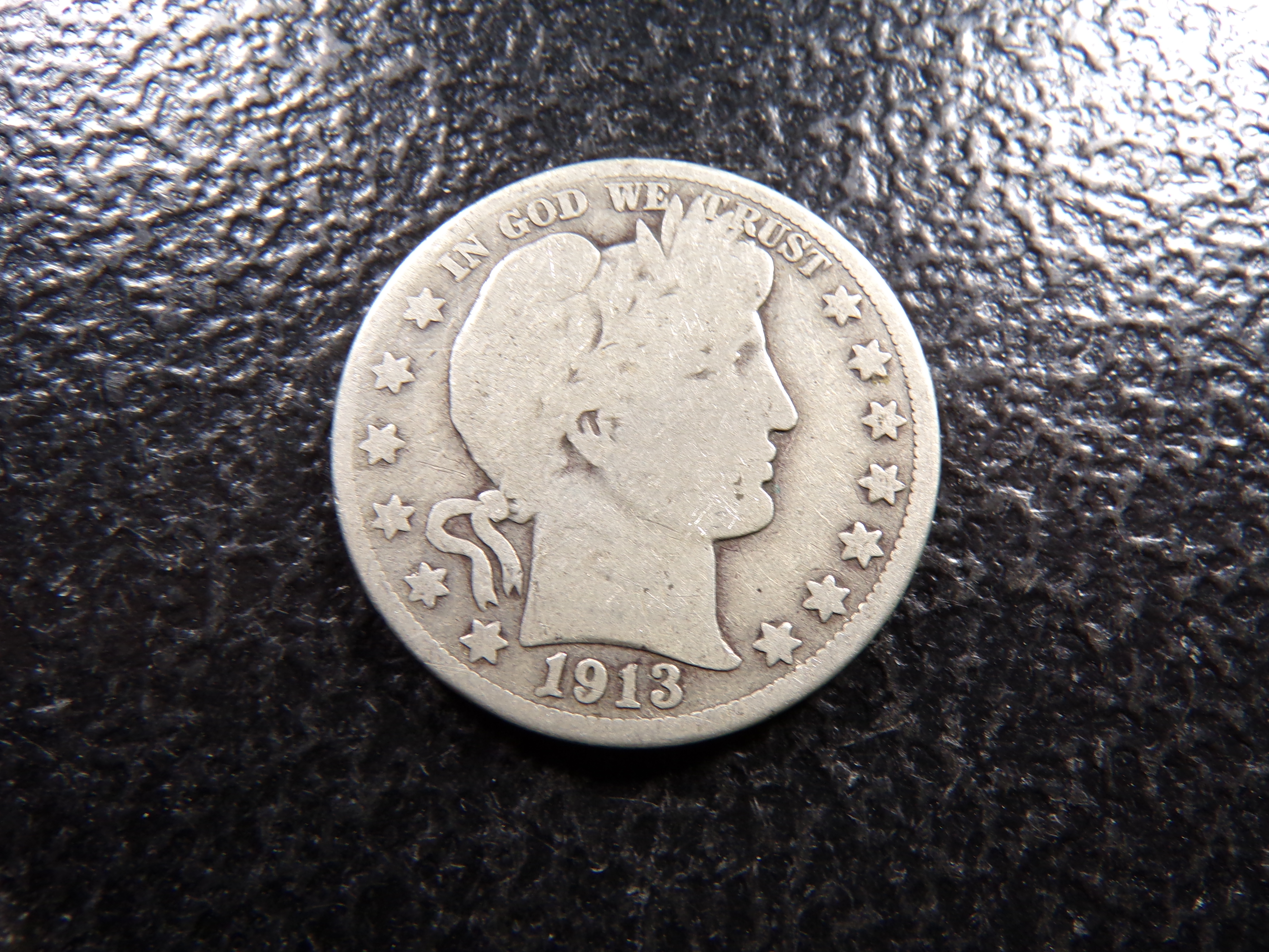 1913-D BARBER SILVER HALF DOLLAR ***MINTED 534,000 THOUSAND