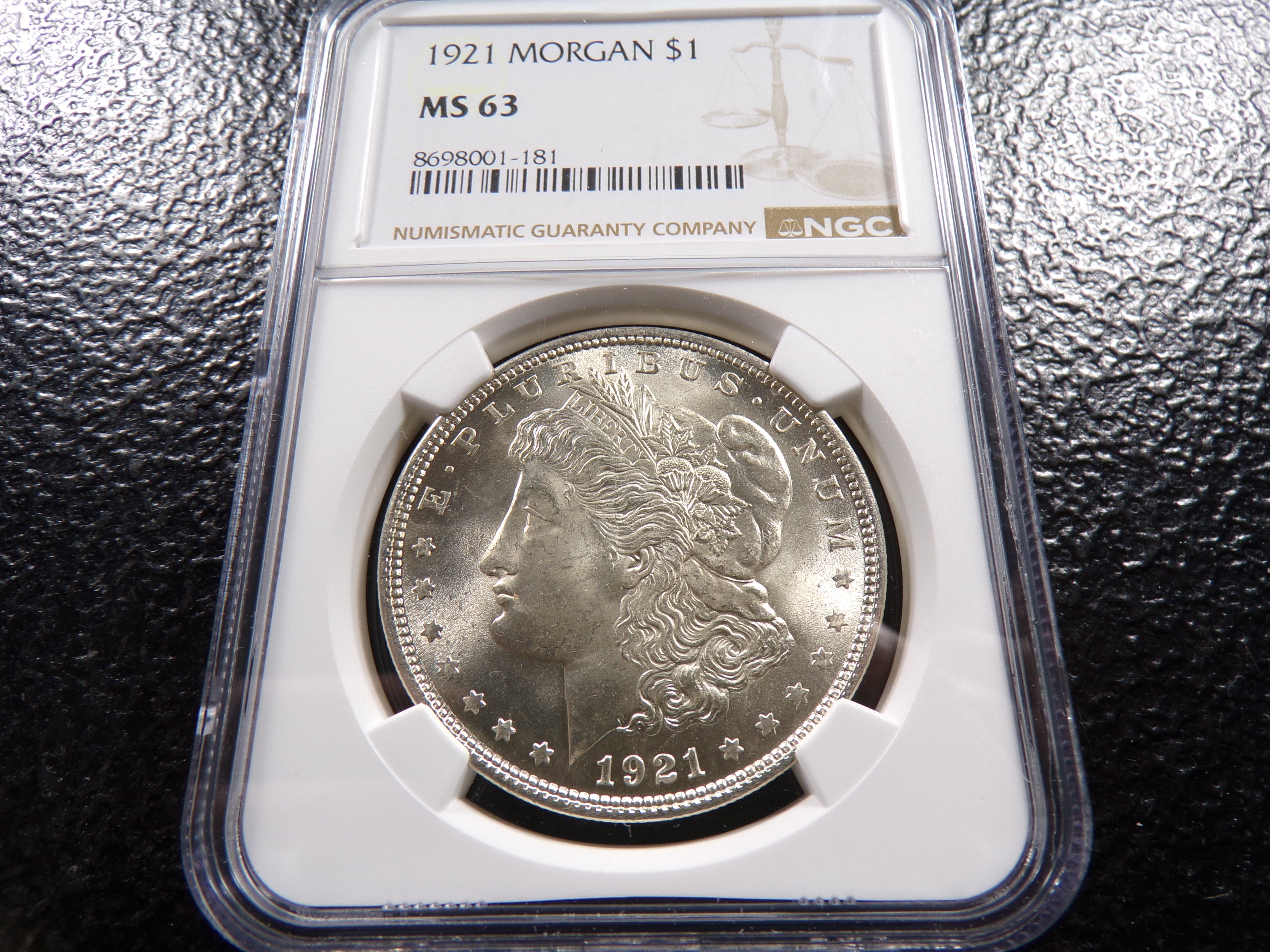 1921 NGC MS63 MORGAN SILVER DOLLAR