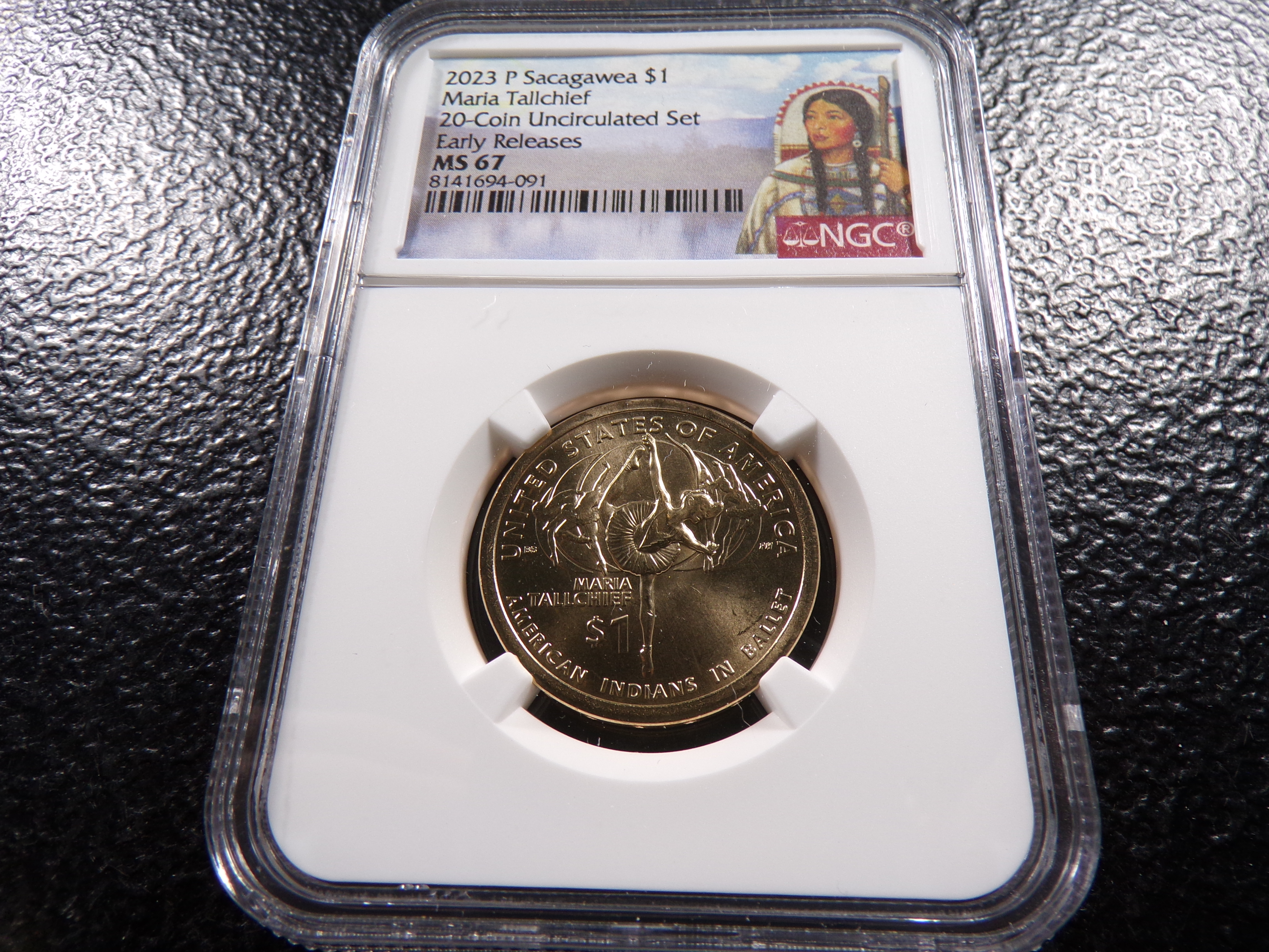 2023-P NGC MS67 MARIA TALLCHIEF SACAGAWEA DOLLAR