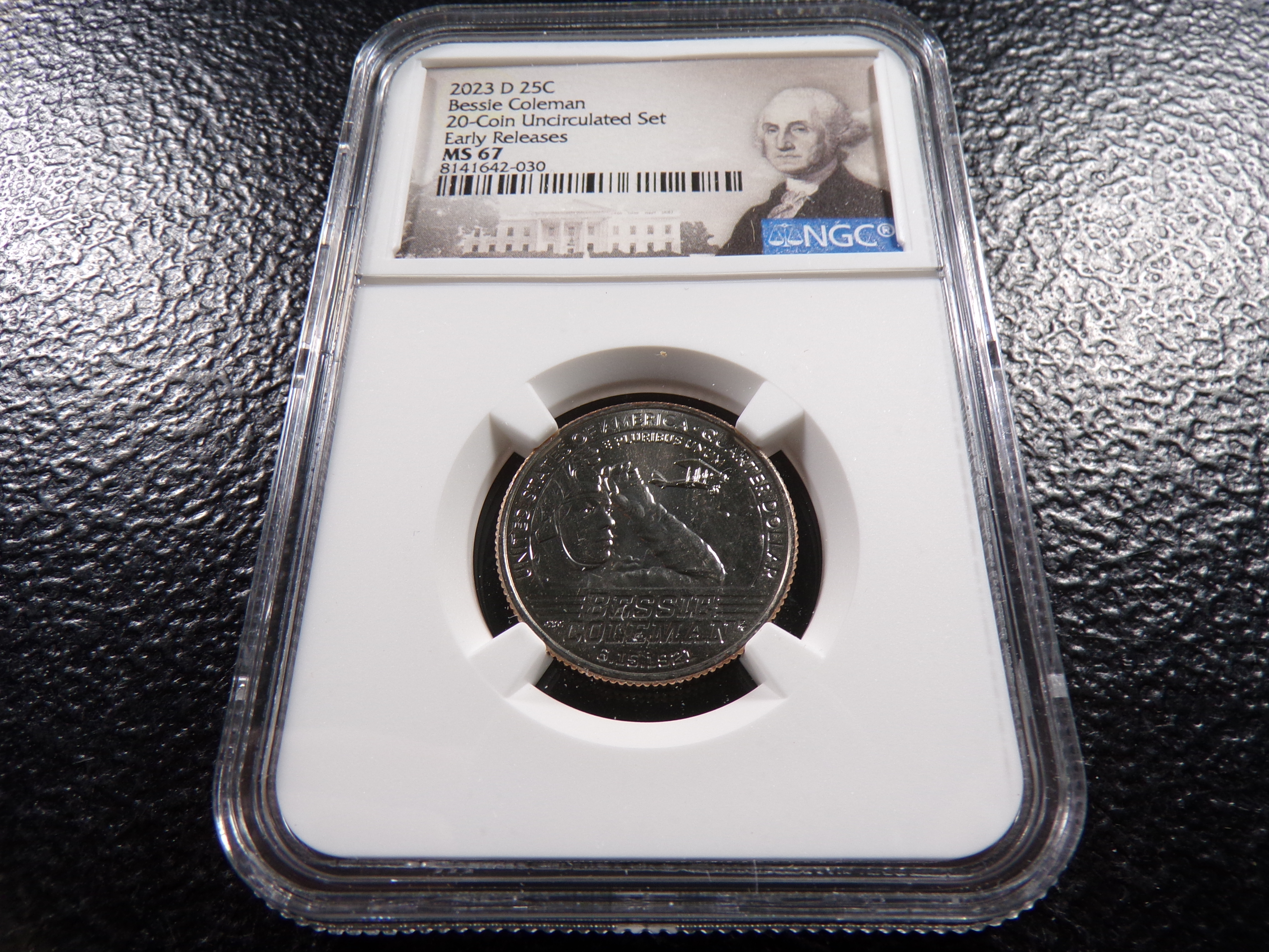 2023-D NGC MS67 BESSIE COLEMAN QUARTER