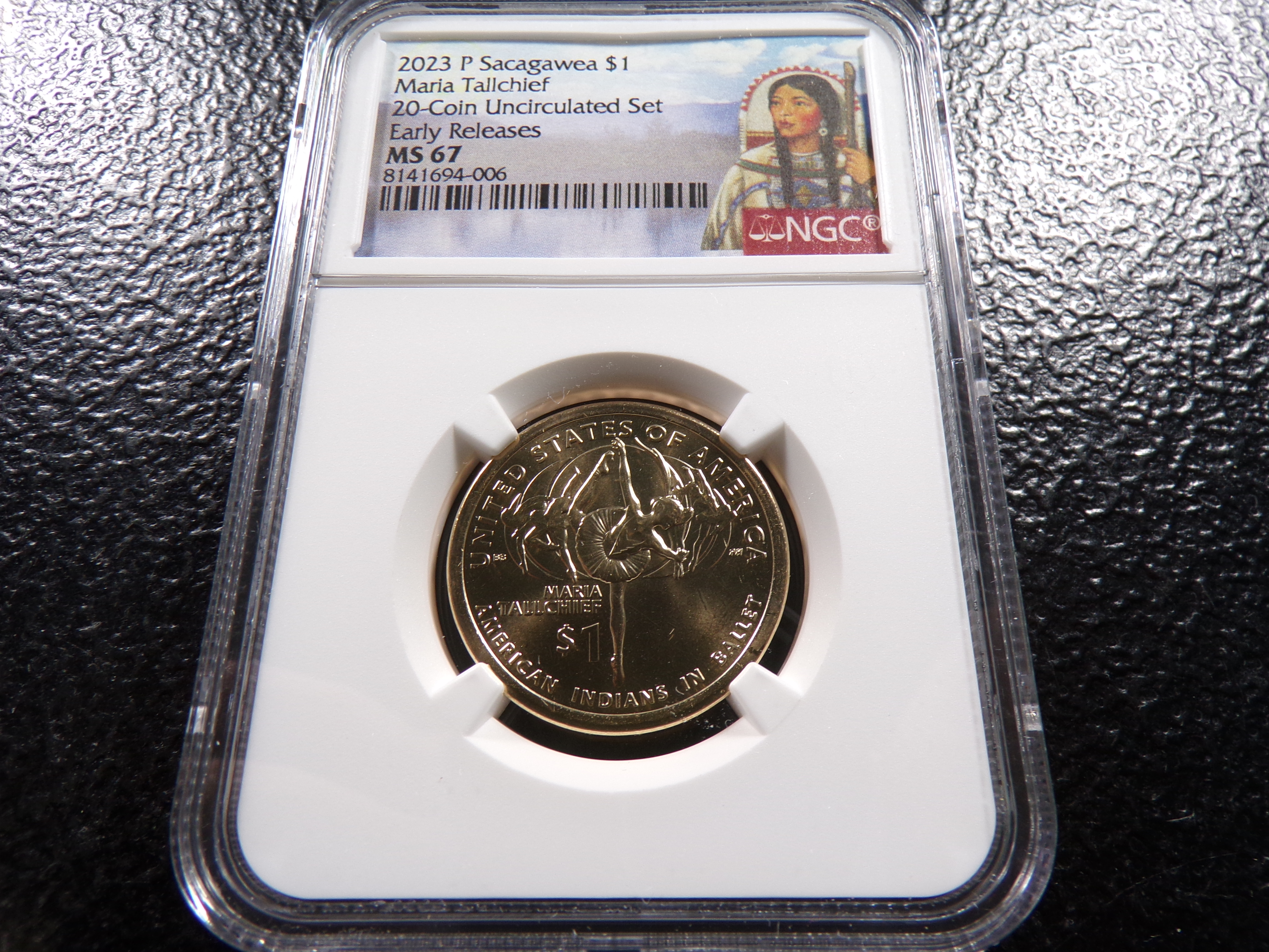 2023-P NGC MS67 MARIA TALLCHIEF SACAGAWEA DOLLAR
