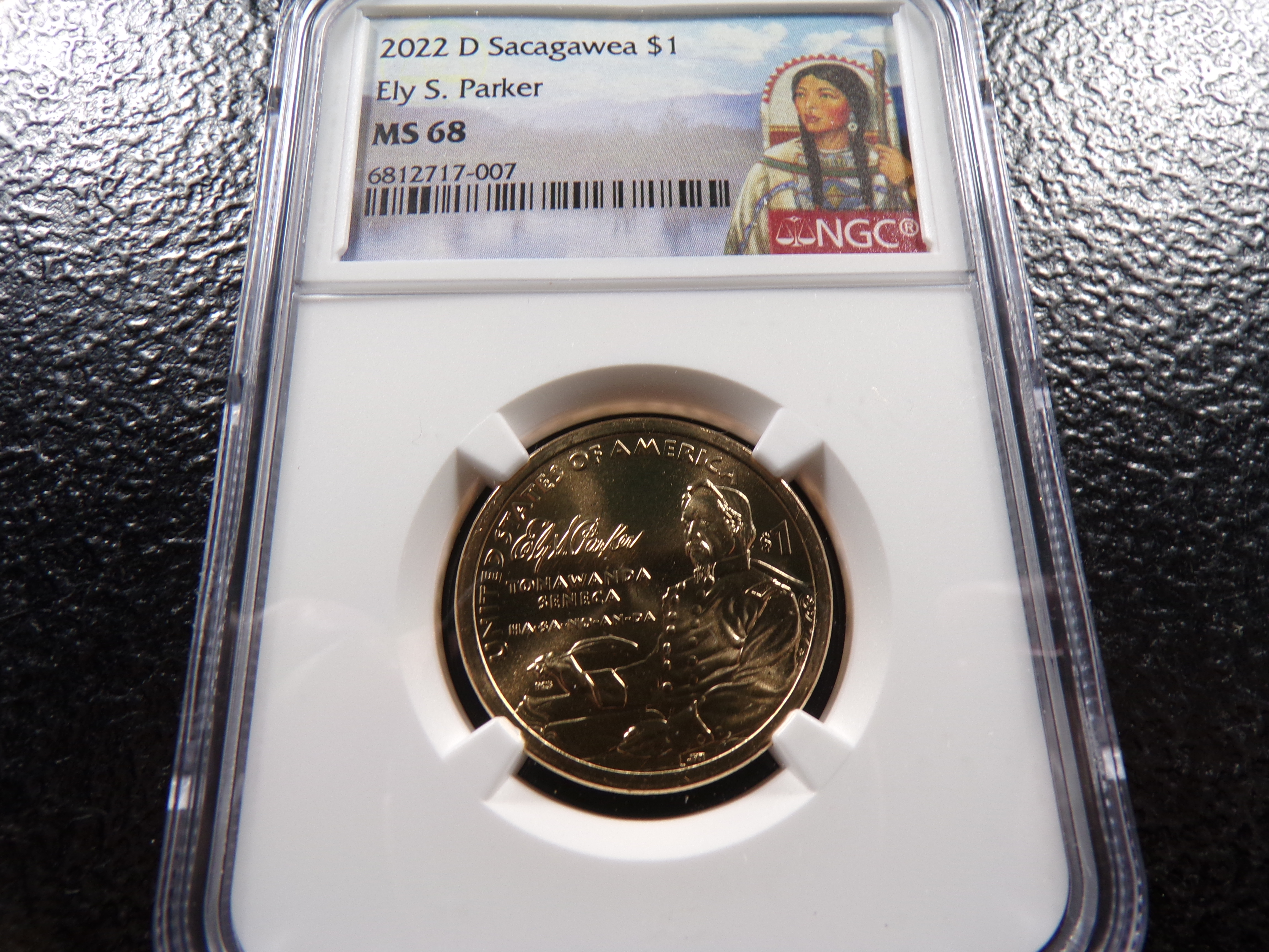 2022-D NGC MS68 ELY S PARKER SACAGAWEA DOLLAR